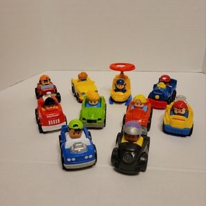 Lot of 10 Fisher-Price Little People Wheelies